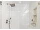 Modern shower with stylish tile, built-in shelves, and rainfall shower head at 300 W 5Th W St # 407, Charlotte, NC 28202