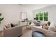 Airy living room with a large window offering natural light and views of lush greenery at 5007 Nimes Rd # 28, Charlotte, NC 28208