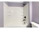 Bathroom featuring a modern white tub and shower combination with black fixtures at 5060 Post Oak Ln, Rock Hill, SC 29732