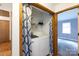 Laundry space featuring a white washing machine and dryer behind a patterned curtain at 5060 Post Oak Ln, Rock Hill, SC 29732
