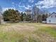 A spacious backyard, enclosed by a wood fence and featuring mature trees, offering a private outdoor retreat at 7811 Biddstone Ct, Charlotte, NC 28226