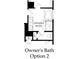 Optional owner's bath layout, with separate vanities, bathtub, and shower at 9495 Coast Laurel Nw Ave, Concord, NC 28027