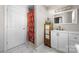 Clean bathroom featuring a shower, white vanity, and modern fixtures at 1205 Poston Cir, Gastonia, NC 28054