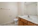 Bright bathroom features a vanity sink with storage and a shower with tub at 128 Locomotive Ln # 110, Mooresville, NC 28115