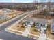 Aerial view featuring two-story homes with well-kept lawns in a residential neighborhood at 14705 Superior St, Charlotte, NC 28273