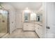 Bathroom with dual sinks and large shower at 14705 Superior St, Charlotte, NC 28273