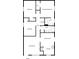 An overhead black and white floor plan showing the layout of the rooms at 2725 Fair Oaks Dr, Gastonia, NC 28054