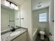 Modern bathroom featuring a vanity and a shower-tub combo at 324 Ashford St, Chester, SC 29706