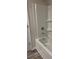 A clean, new shower and tub combination with built-in shelving and chrome fixtures at 3258 Killian Rd, Lincolnton, NC 28092