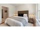 Cozy bedroom featuring a comfortable bed, stylish lamps, and a bright view to the backyard at 3413 Holabird Ln # 10, Charlotte, NC 28208