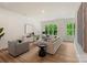 Bright living room featuring a modern sofa and large windows with natural light at 3413 Holabird Ln # 10, Charlotte, NC 28208