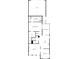 Detailed floor plan showcasing the layout of the first floor, including the living room, kitchen, and primary bedroom at 6141 Creft Cir, Indian Trail, NC 28079