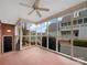 Relaxing screened porch with a ceiling fan and views of the neighborhood at 6141 Creft Cir, Indian Trail, NC 28079