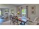 Bright dining room featuring a wooden table, modern chairs, and stylish decor at 8073 Kennesaw Dr, Gastonia, NC 28056