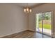 Dining room with sliding glass doors leading to backyard at 9534 Maltese Dr, Gastonia, NC 28056