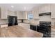 Well-equipped kitchen with wooden countertops, matching cabinets, and black appliances at 114 Hallmark Estates Dr, Statesville, NC 28625