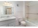 Bathroom with sink, toilet, and bathtub with shower at 1323 Queens Rd # 202, Charlotte, NC 28207