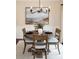 Cozy dining room featuring a round wooden table, comfortable chairs, and a decorative painting on the wall at 1915 Colony Line Ct, Charlotte, NC 28210