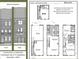 Detailed floor plans showcasing the layout of the Beacon urban townhome series, including dimensions and room locations at 214 Gilead Rd, Huntersville, NC 28078