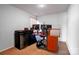 Home office space featuring neutral walls, a desk setup with multiple monitors, and natural light from the window at 358 Caffee Dr, Kings Mountain, NC 28086