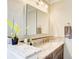 Bathroom vanity featuring granite countertop and a decorative plant at 4205 Ore Bank Dr, Lincolnton, NC 28092