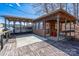 A view of the dock with watercraft and wooden walkway to the main house at 604 Fairway Shores Rd, Mount Gilead, NC 27306