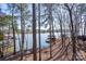 Picturesque lake view through the trees showcasing waterfront living with docks and natural beauty at 604 Fairway Shores Rd, Mount Gilead, NC 27306