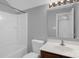 Bathroom featuring a toilet and bathtub shower combination at 649 Shellbark Dr, Concord, NC 28025