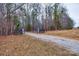 Gated entrance, flanked by stone pillars, leads to a private drive surrounded by a serene wooded landscape at 801 Sandifer Rd, York, SC 29745