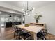 Dining room featuring modern light fixture and view of kitchen and living room at 820 Bellegray Rd, Clover, SC 29710