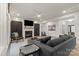 Modern living room with hardwood floors, fireplace, and comfortable seating at 820 Bellegray Rd, Clover, SC 29710