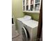 Practical laundry room with a modern washer and dryer at 9808 Arbor Dale Ave, Charlotte, NC 28215