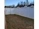 Spacious back yard area enclosed by a tall white fence for privacy at 1301 Waylon Ave, Gastonia, NC 28054