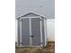 Durable gray shed offers ample storage space and enhances property value at 1301 Waylon Ave, Gastonia, NC 28054