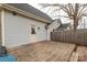 Wooden deck at back of house with fenced yard at 1611 Old Hickory Grove Rd, Mount Holly, NC 28120