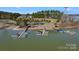 Aerial view of the lake access and community boat docks at 2379 Metcalf Dr, Sherrills Ford, NC 28673