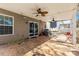 Covered outdoor patio with ceiling fans at 3960 Franklin Meadows Dr, Matthews, NC 28105