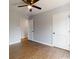 This bedroom features laminate floors and a double closet at 519 N State St, Lincolnton, NC 28092