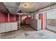 Basement area with laundry hookups and exposed ductwork, ready to be remodeled at 825 Rock Grove Church Rd, Salisbury, NC 28146