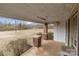 Covered front porch with brick columns and tongue and groove ceiling at 825 Rock Grove Church Rd, Salisbury, NC 28146