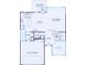 First floor plan showing layout of the kitchen, gathering room, library, cafe, entry and two car garage at 9508 Coast Laurel Nw Ave, Concord, NC 28027