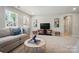 Comfortable living room with a sofa, tv, and bright windows providing ample natural light at 9843 Quercus Ln, Huntersville, NC 28078