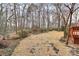 Spacious backyard with mature trees and lush greenery at 1531 Wheaton Nw Way, Concord, NC 28027