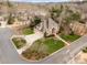 Aerial view of property showcases meticulous landscaping and a circular driveway at 1838 Landry Ln, Rock Hill, SC 29732