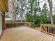 Wooden deck area offering an inviting outdoor space for relaxation and enjoying the backyard view at 2411 Calais Pl, Charlotte, NC 28211