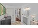 Bathroom featuring walk-in closet, vanity and patterned tile flooring at 2500 Cranbrook Ln # 2, Charlotte, NC 28207