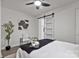 Bedroom featuring a barn door, light walls, and an airy, modern design at 356 Hill Rd, Lincolnton, NC 28092