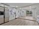 Modern kitchen with stainless steel appliances and a dining area with natural light at 356 Hill Rd, Lincolnton, NC 28092