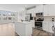 Modern kitchen featuring stainless steel appliances, white cabinets, and a spacious center island at 3750 Ellington St, Charlotte, NC 28211