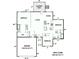 Layout of the first floor showcasing bedrooms, living area, kitchen, garage, and covered deck at 103 Pine Meadows Cir, Hickory, NC 28601